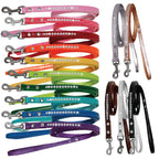 Dog, Puppy & Pet Designer Croc Leash, "One Row Clear Crystal"
